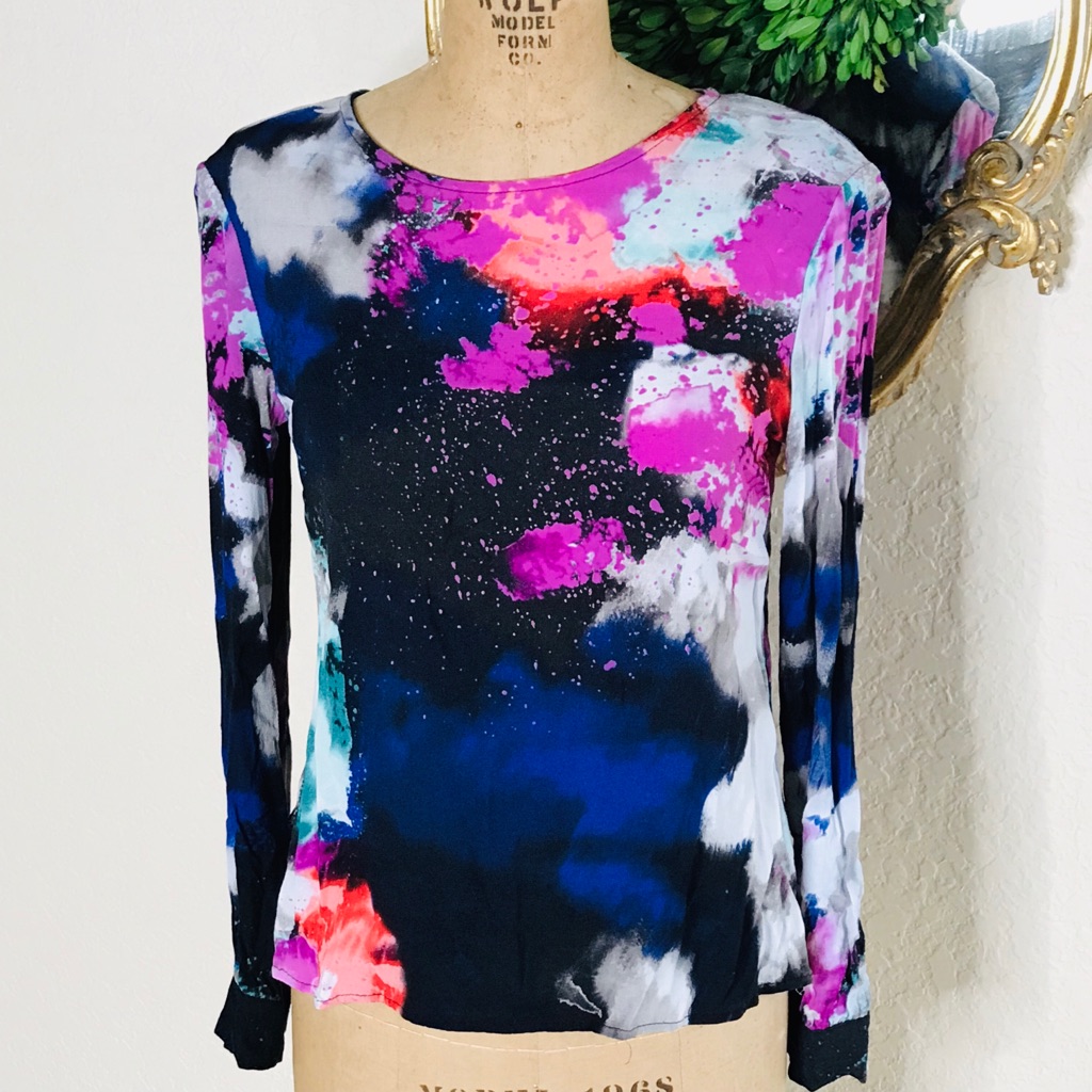 One Teaspoon Galaxy Poison Top Blouse I Small